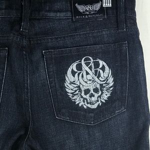 ROCK & REPUBLIC Stella Straight Skull Pocket Jeans